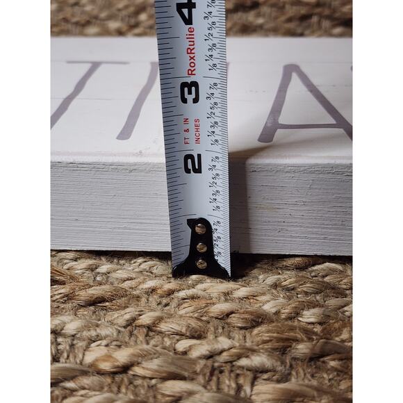 Merry Christmas Wooden Gnome Sign Wall Shelf Holiday Decor White Sixtrees - Picture 7 of 7